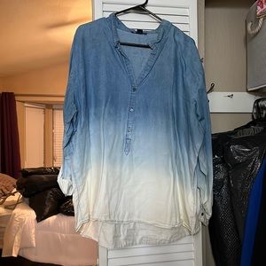 Ombré denim pullover - XL